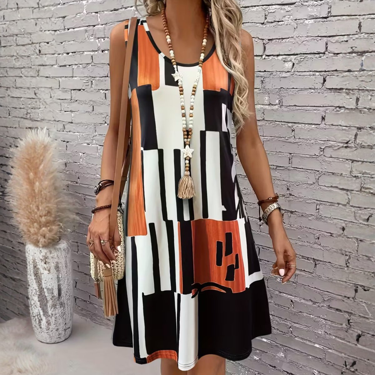 GeoChic – Vestido Estampado Verano + Regalo Exclusivo