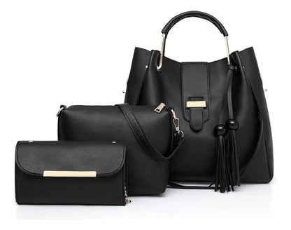 BOLSOS ELEGANTES Aura Essencial – Conjunto 3 e 1 de Bolsos Modernos